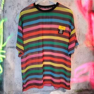 Rainbow Sheer Mesh Tee